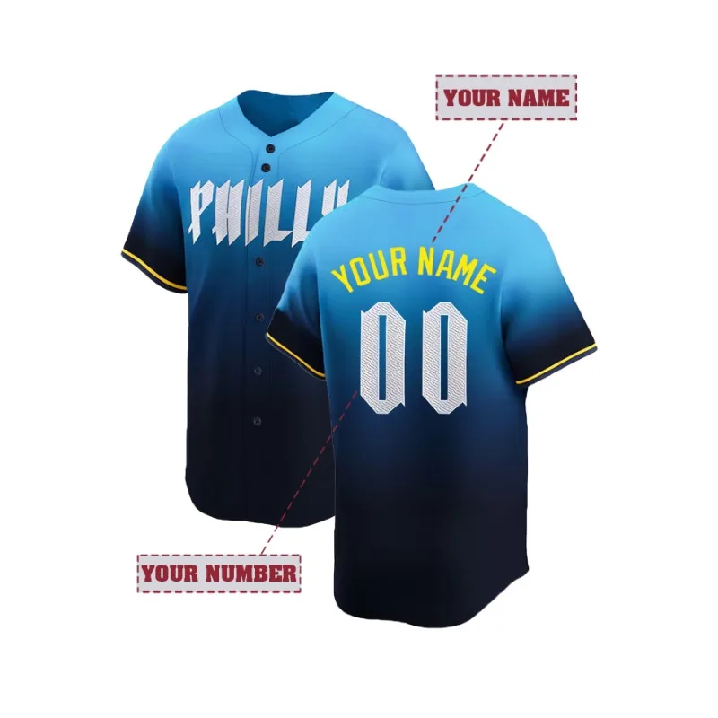 Embroidery Names - Maglia da baseball ricamata da uomo