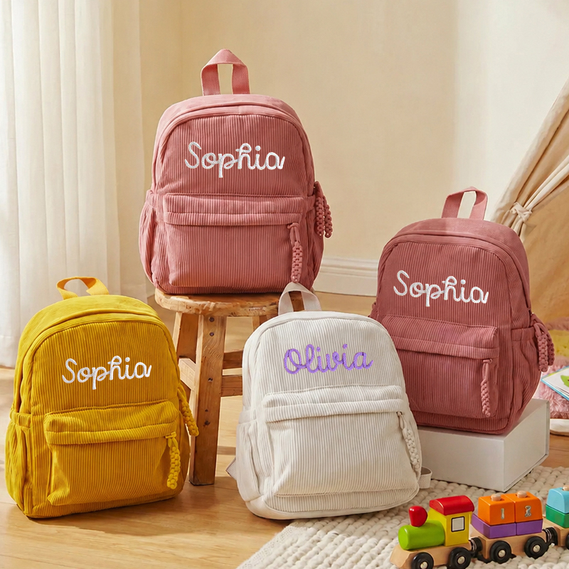 Embroidery Names - Zaino Personalizzato in Velluto a Coste