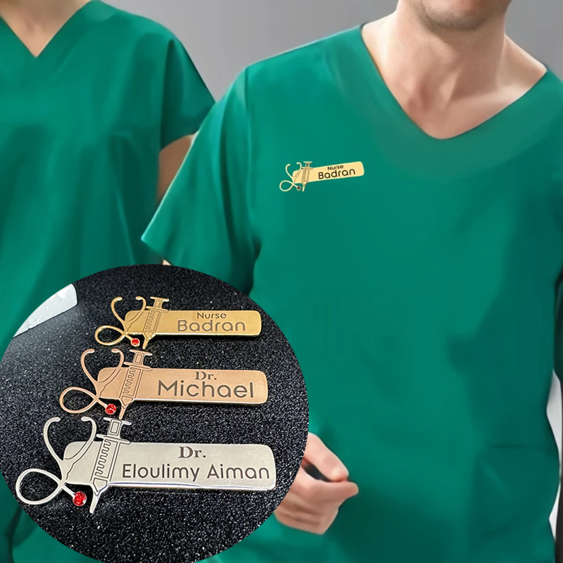 Embroidery Names - WLP Spilla professionale per medico infermiere