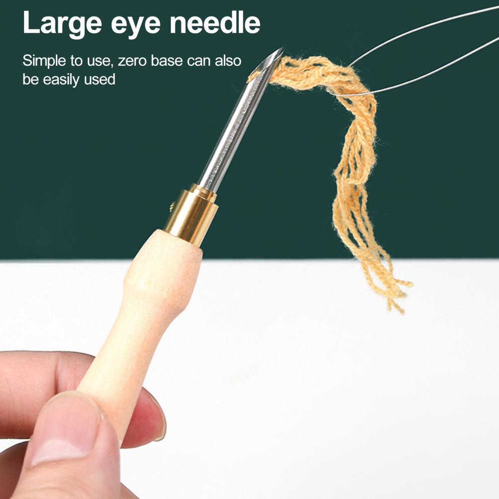 Embroidery Needle Pen - Ago da ricamo Manico in legno