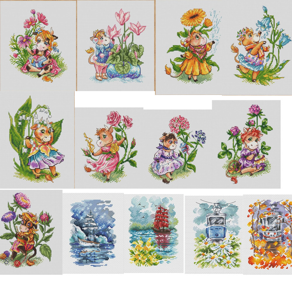 Embroidery Backpack Kit - Kit punto croce contato per ricamo,