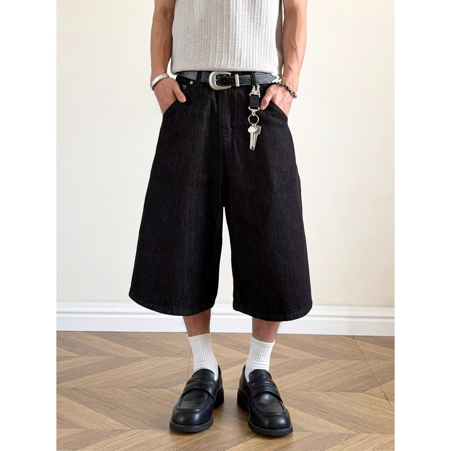 Pantaloncini in Denim da Uomo  - Embroidery Simple recensione e prezzo