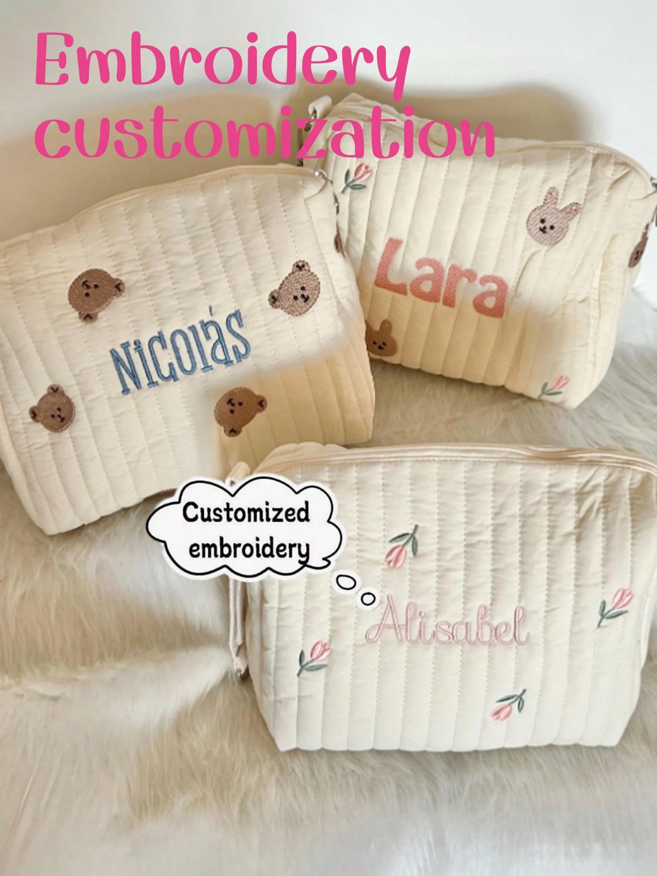 Borsa per pannolini con ricamo - Embroidery Names recensione e prezzo